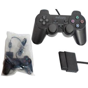 Controle Para Ps2 Com Fio Preto Ctr-90 -Oem CTR-90 EXBOM