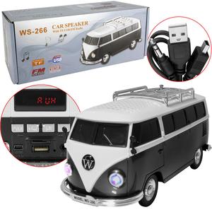 Caixa De Som Kombi 3W Usb Mp3 Fm Sd Card Preto WS-266 WS-266 XTRAD