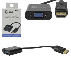 Conversor Displayport Macho Para VGA Fêmea 25 Centímetros Preto LOTUS LT-221 LT-221 LOTUS