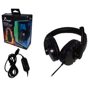 Headphone Gamer Com Microfone Led Azul Knup KP-359 KP-359 KNUP