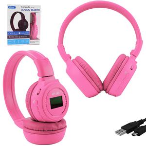 Headphone Microfone e Bluetooth FM Mp3 Rosa KP-348 KP-348 KNUP