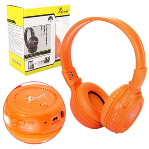 Headphone Com Entrada Sd Card Fm Stereo Radio Bluetooth Laranja Kp-347 KP-347 KNUP