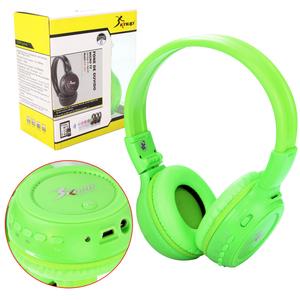 Headphone Com Entrada Sd Card Fm Stereo Radio Bluetooth Verde Kp-347 KP-347 KNUP