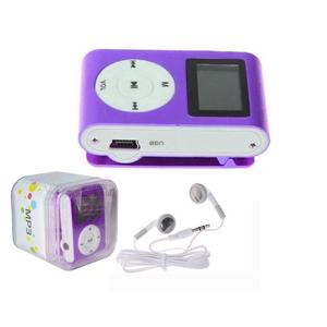 Mp3 Player Com Visor Entrada Cartão De Memória - Roxo MP3 GENERICO