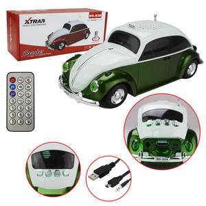 Caixa De Som Fusca 3W USB Com SD Card MP3 FM Verde WS-528 WS-1958 XTRAD