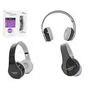 Headphone Bluetooth 3.0 Entrada De Sd Card Rádio Fm Mp3 Wma E Wav Cinza E Preto Kp-362 KP-362 KNUP