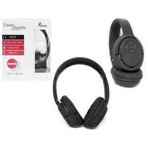 Headphone Bluetooth 3.0 Entrada Sd Card Rádio Fm Mp3M Wma E Wav Preto Kp-360 KP-360 KNUP