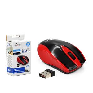 Mouse Óptico Sem Fio Usb 1200Dpi Vermelho G12 G12 KNUP