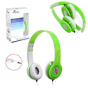 Headphone Knup Transparente 105Db Cabo 85Cm Plug P2 Verde Kp-313A KP-313A KNUP