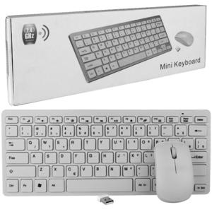 Teclado E Mouse Wireless 2.4 10 Metros Teclas Baixas Branco KIT TECLADO E MOUSE GENERICO