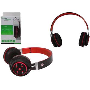 Headphone Bluetooth 3.0 Com Entrada Sd P2 E Rádio Fm Vermelho Kp-369 KP-369 KNUP