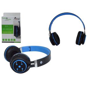 Headphone Bluetooth 3.0 Com Entrada Sd Card P2 E Rádio Fm Azul Kp-369 KP-369 KNUP