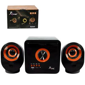 Caixa De Som 2.1 Subwoofer Com Bluetooth Fm Usb Sd Card E Cabo Auxiliar 16W Laranja Kp-6012 KP-6012 KNUP