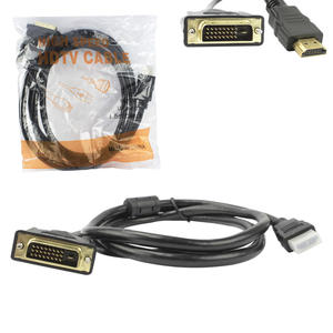 Cabo DVI Macho Para HDMI 1.5 Metros Com Ponta HDMI 24+1 DVI X HDMI GENERICO