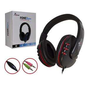 Headphone Com Microfone Profissional Vermelho Kp-371 KP-371 KNUP