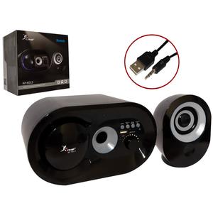 Caixa De Som 2.1 Subwoofer Com Bluetooth Fm Usb Sd Card E Cabo Auxiliar 16W Cinza Kp-6013 KP-6013 KNUP