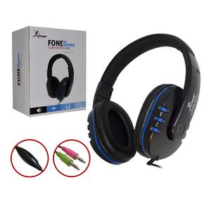 Headphone Com Microfone Profissional Azul Kp-371 KP-371 KNUP