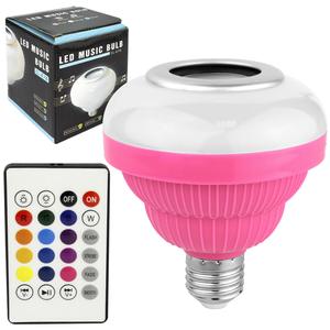 Lâmpada Led Music Bluetooth 7W Caixa De Som Com Controle Cl-676 Rosa CL-676 GENERICO