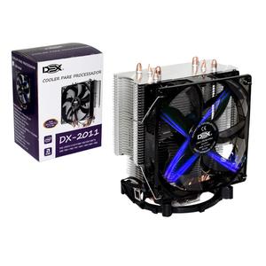 Cooler Universal Com Fan Duplo e Led Azul Para Processador Intel E Amd DX-2011 DX-2011 DEX