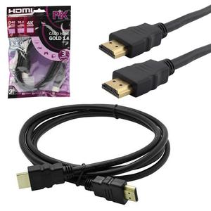 Cabo HDMI 2 Metros 1.4 Macho Para Macho Blindado 4K PIX 018-0214 018-0214 PIX