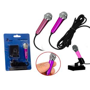 Mini Microfone Para Celular Entrada P2 Macho Kp-907 Rosa KP-907 KNUP