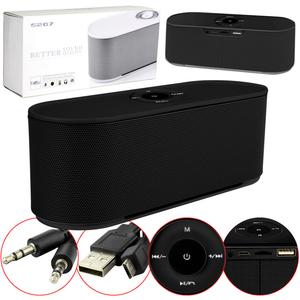 Caixa De Som Bluetooth Portátil Speaker Usb Sd Card V8 Preto S207 DEX