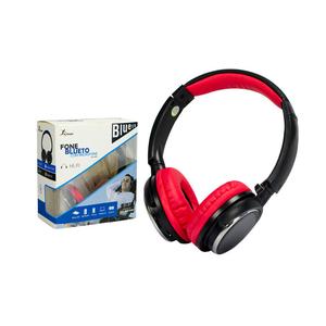 Headphone Bluetooth 3.0 Entrada Sd Card Fm Mp3 Vermelho Kp-405 KP-405 KNUP