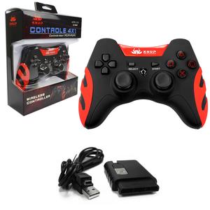 Controle Sem Fio 4 Em 1 Pc Ps1 Ps2 Ps3 Kp-4032 Vermelho KP-4032 KNUP