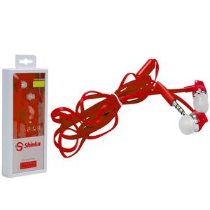 Fone De Ouvido Para Celular Com Microfone Vermelho Sh-Y33 SH-Y33 SHINKA