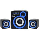 Caixa De Som 2.1 Subwoofer Com Bluetooth Fm Usb Sd Card E Cabo Auxiliar 16W Azul Kp-6011 KP-6011 KNUP