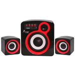 Caixa De Som 2.1 Subwoofer Com Bluetooth Fm Usb Sd Card E Cabo Auxiliar 16W Vermelho Kp-6011 KP-6011 KNUP