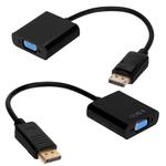 Conversor Displayport Macho Para VGA Fêmea 25 Centímetros Preto LOTUS LT-221 LT-221 LOTUS