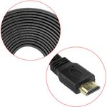 Cabo Hdmi Achatado De Nylon Ponta Dourada 1.4 1080P 3D 5M Preto HDMI 5MT GENERICO