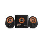 Caixa De Som 2.1 Subwoofer Com Bluetooth Fm Usb Sd Card E Cabo Auxiliar 16W Laranja Kp-6012 KP-6012 KNUP