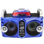 Caixa De Som Bluetooth Amplificada Sub Dj Usb Sd Fm Mic 40W Rms Azul D-BH2705 GRASEP