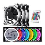 Kit 3 Cooler Led 120Mm RGB Com 1 Fita Led E Controle DX-123L DX-123L DEX