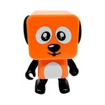 Caixa de Som Mini Cachorro dança Bluetooth Laranja cachorro GENERICO