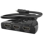 Hub Switch Hdmi Com 3 Entrada e 1 Saída Com Cabo 60 Centímetros LT-389 LOTUS