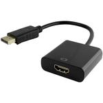 Conversor Displayport Para Hdmi Femea 23 Centimetros Preto DISPLAYPORT GENERICO