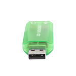 Adaptador Placa De Som 5.1 USB 2.0 Com Entrada P2 Fone e Microfone Verde SOM AC3 GENERICO