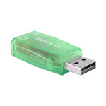 Adaptador Placa De Som 5.1 USB 2.0 Com Entrada P2 Fone e Microfone Verde SOM AC3 GENERICO