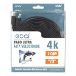 Cabo Hdmi 10 Metros 2.0 4K HD Macho Para Macho Com Malha Achatado EBAI FZF-19HD-10 FZF-19HD-10 EBAI