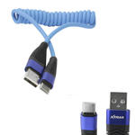 Cabo Type-C 1 Metro USB 2.1A Espiral Azul XTRAD CH0417 CH0417 XTRAD